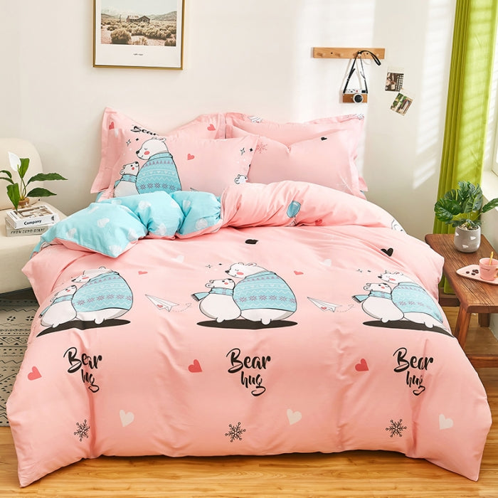 100% Cotton Bed Sheet Set 1.5 m | Pre-shrunk 128×68 | Tropical Leaf Print | AB-Design | Machine-Wash 80 ℃ | DDP 7-12 Days