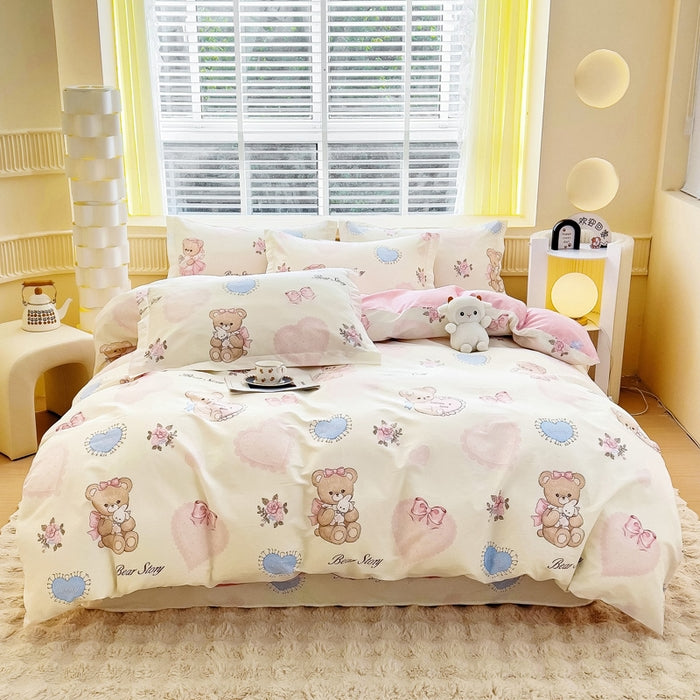 100% Cotton Bed Sheet Set 1.5 m | Pre-shrunk 128×68 | Tropical Leaf Print | AB-Design | Machine-Wash 80 ℃ | DDP 7-12 Days