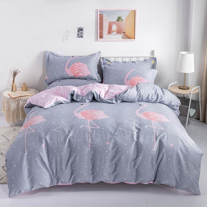 100% Cotton Bed Sheet Set 1.5 m | Pre-shrunk 128×68 | Tropical Leaf Print | AB-Design | Machine-Wash 80 ℃ | DDP 7-12 Days