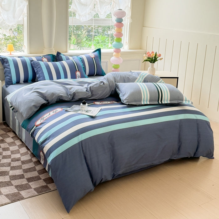 Aloe-Infused Microfiber 4-PC Bedding Set – Cooling Silky-Soft Sheet & Pillowcase Pack, 16" Deep-Pocket