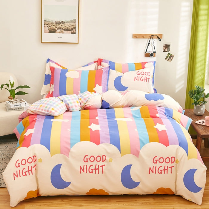 100% Cotton Bed Sheet Set 1.5 m | Pre-shrunk 128×68 | Tropical Leaf Print | AB-Design | Machine-Wash 80 ℃ | DDP 7-12 Days