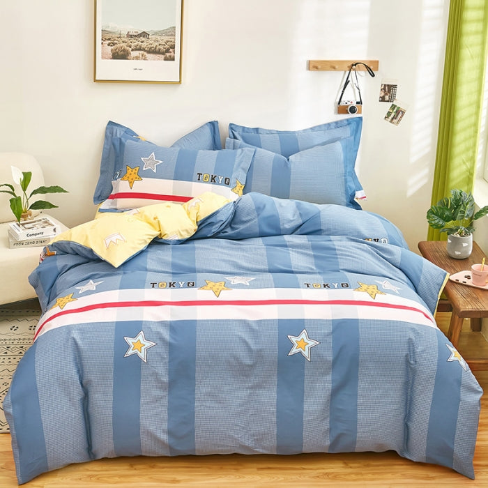 100% Cotton Bed Sheet Set 1.5 m | Pre-shrunk 128×68 | Tropical Leaf Print | AB-Design | Machine-Wash 80 ℃ | DDP 7-12 Days