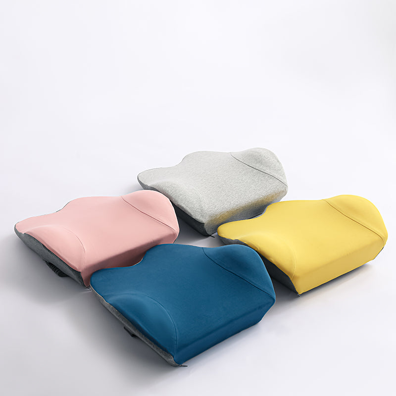 Memory Foam Lumbar Support Pillow 44×38 cm | Ergonomic Back Cushion for Office Chair/Car Seat | Slow-Rebound 45D | Washable Cover | Relief