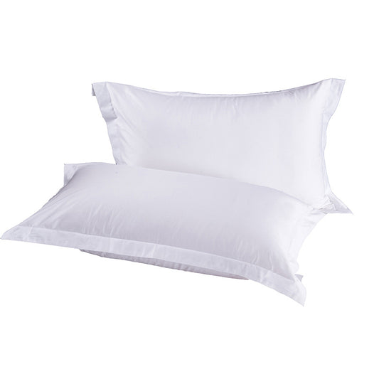 300TC Cotton White Hotel Pillowcase Set – Pure Sateen, 45×45 / 50×30 / 40×60 cm, No Insert, Deep-Pocket Envelope & Invisible Zip, OEKO-TEX, MOQ 50