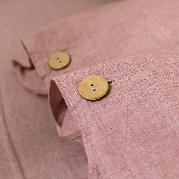 Cotton-Linen Pillowcase Set of 2 48x74cm | French Flax & Cotton Blend | Hidden YKK Zipper | Cool & Breathable Sleep