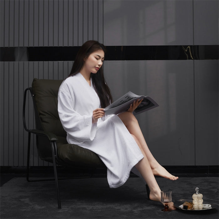 Long-Staple Cotton 500 gsm Velour Hotel Bathrobe – Shawl Collar, Belt + Inner Tie, Hanger Loop, Luxury Absorbent Spa Robe