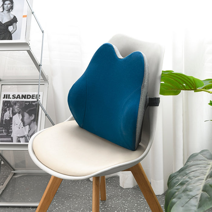 Memory Foam Lumbar Support Pillow 44×38 cm | Ergonomic Back Cushion for Office Chair/Car Seat | Slow-Rebound 45D | Washable Cover | Relief