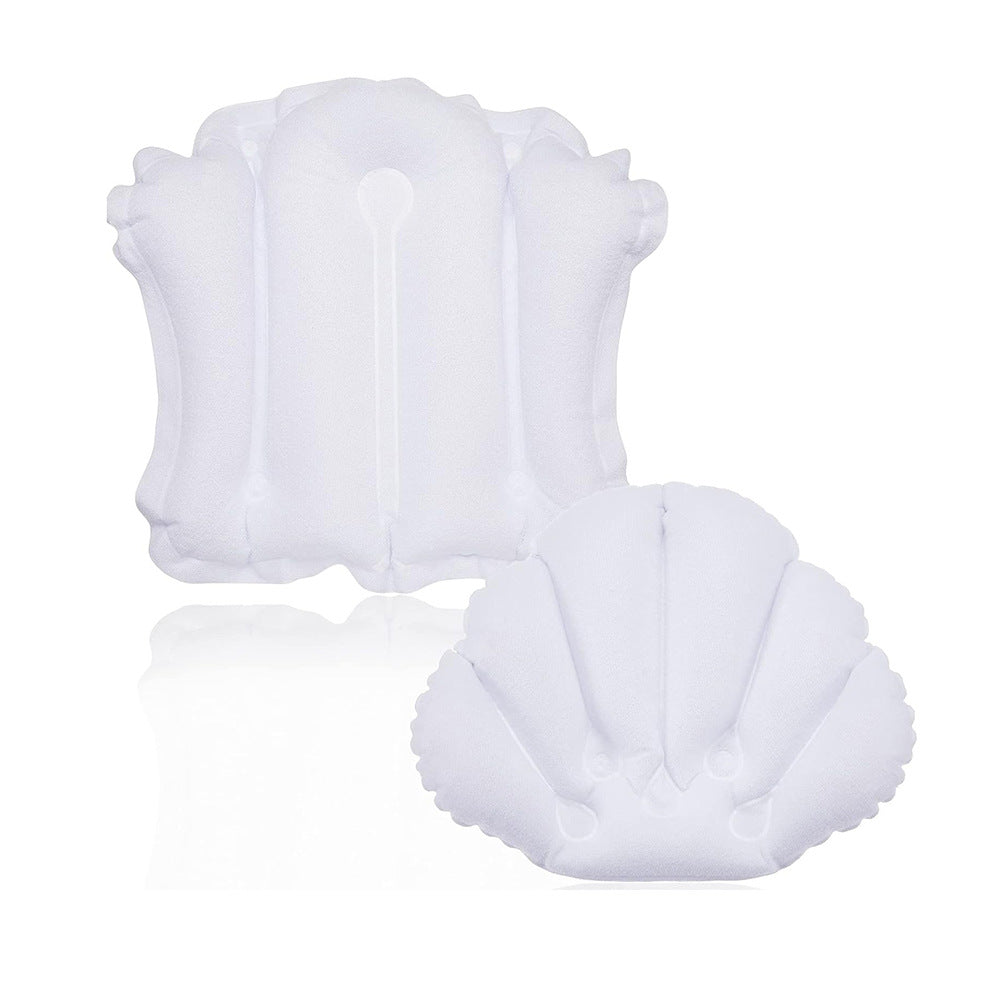 Suction-Cup Bath Pillow | Spa-Grade 3D Air Mesh | Super-Strong Grips | Ergonomic Neck & Back Support | Machine-Washable | 32×25 cm