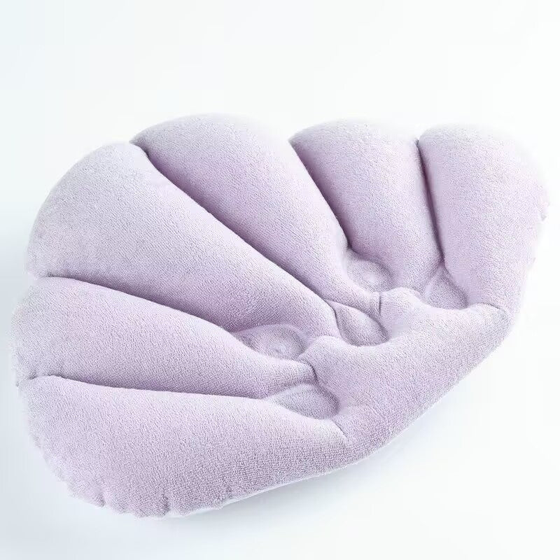 Suction-Cup Bath Pillow | Spa-Grade 3D Air Mesh | Super-Strong Grips | Ergonomic Neck & Back Support | Machine-Washable | 32×25 cm