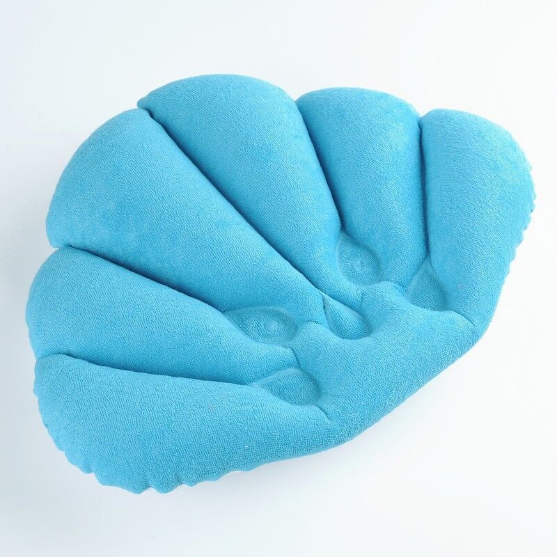 Suction-Cup Bath Pillow | Spa-Grade 3D Air Mesh | Super-Strong Grips | Ergonomic Neck & Back Support | Machine-Washable | 32×25 cm
