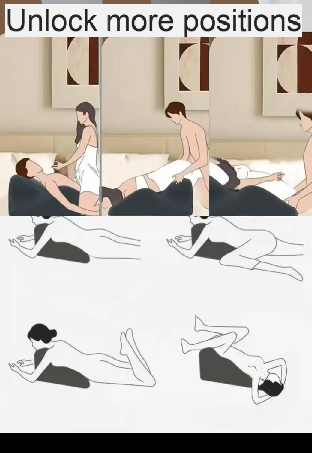 Multi-Functional Couple's Positioning Pillow – Triangle Hip-Elevation Cushion for Deeper & More Comfortable Love-Making, Bed-Friendly Daily Use, Love-Wedge Pillow，MOQ 100