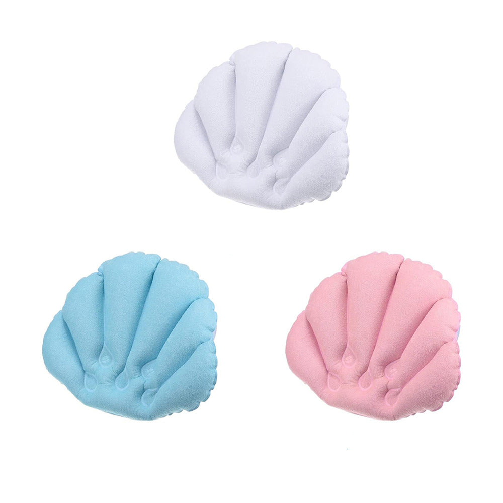 Suction-Cup Bath Pillow | Spa-Grade 3D Air Mesh | Super-Strong Grips | Ergonomic Neck & Back Support | Machine-Washable | 32×25 cm