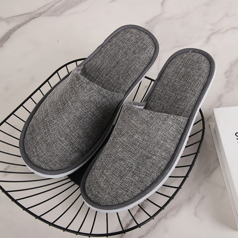 500-Pairs Wholesale Disposable Anti-Slip Slippers – Hotel/Spa Premium, Thick Foam Sole, Velvet Finish, Logo-Print Ready, One-Size Fits All