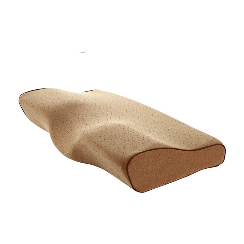 Butterfly Memory Foam Neck Pillow | Cervical Contour for Side/Back Sleepers | Ergonomic Cervical Relief | Washable Cooling Cover | 62*34*12 cm