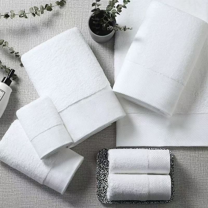 Platinum Satin-Border Hotel Towel Set – 60 g 33×33 cm Face Cloth, 180 g 40×80 cm Hand Towel, 800 g 80×160 cm Bath Towel, 100% Cotton, 600 gsm, Luxury Hotel & Spa Quality