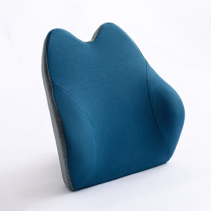 Memory Foam Lumbar Support Pillow 44×38 cm | Ergonomic Back Cushion for Office Chair/Car Seat | Slow-Rebound 45D | Washable Cover | Relief